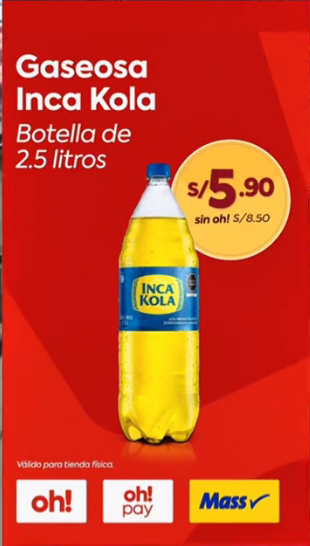 Gaseosa Inca Kola Botella de 2.5 litros