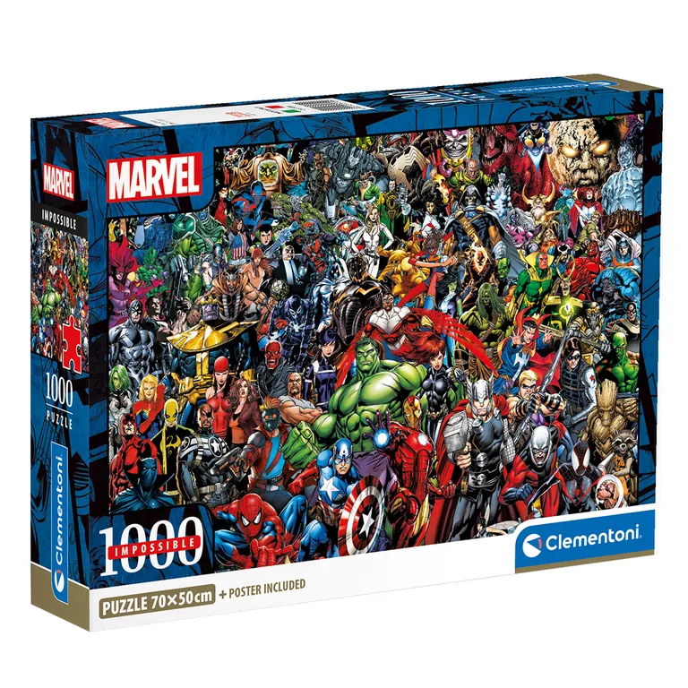 CLEMENTONI | rompecabezas Marvel imposible 1000 pzas