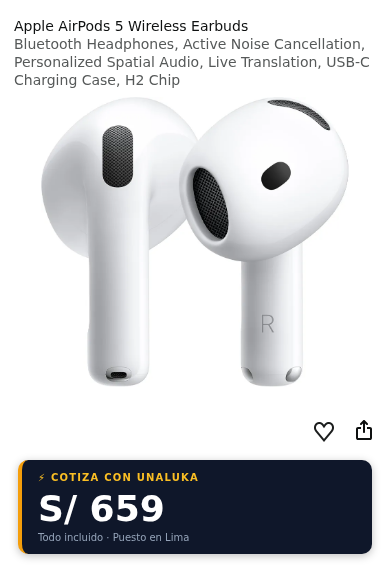 Apple | auriculares inalámbricos AirPods 5